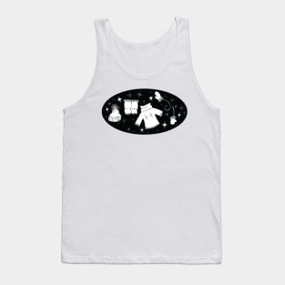 Winter weather snow lover cartoon illustration Tank Top